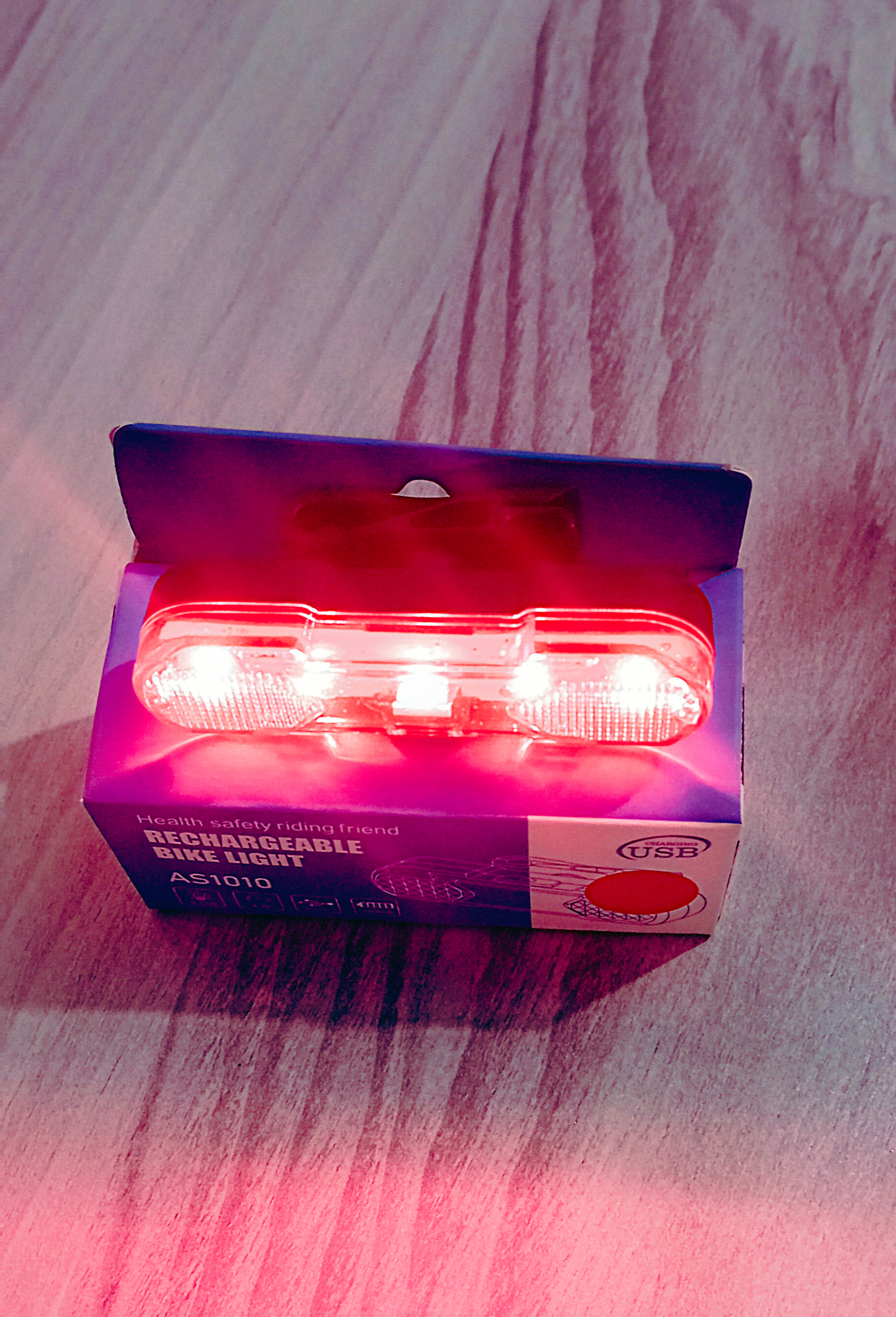 چراغ خطر شارژی دوچرخه LED AS1010